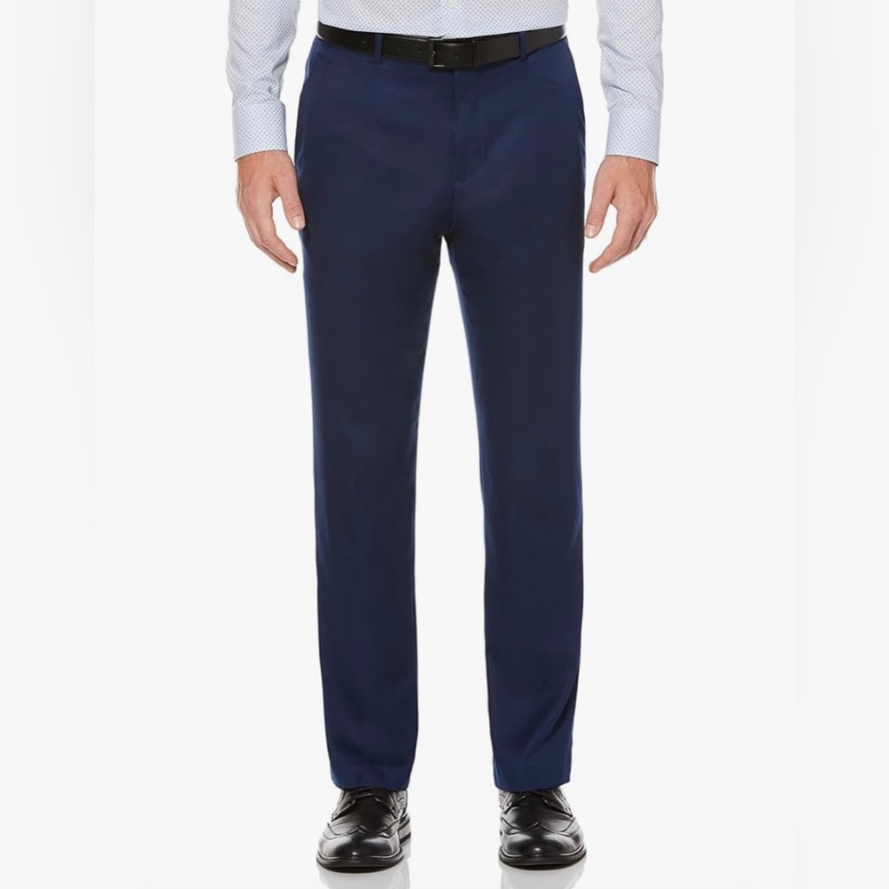 NWT Perry Ellis Men's 38x30 Dress Pants Modern Fit Travel Luxe Performance Navy